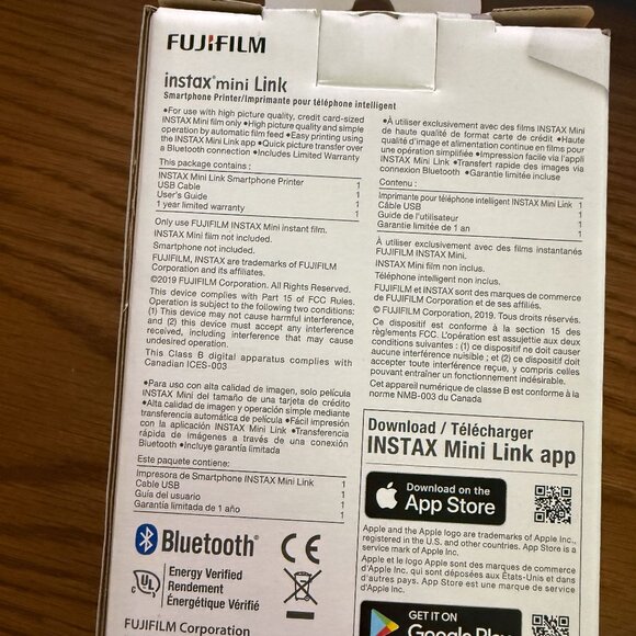 Fuji Film Instax mini Link Bluetooth Smartphone Printer NEW IN BOX - Picture 3 of 4